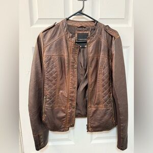 Maurices Chocolate Brown Leather Jacket